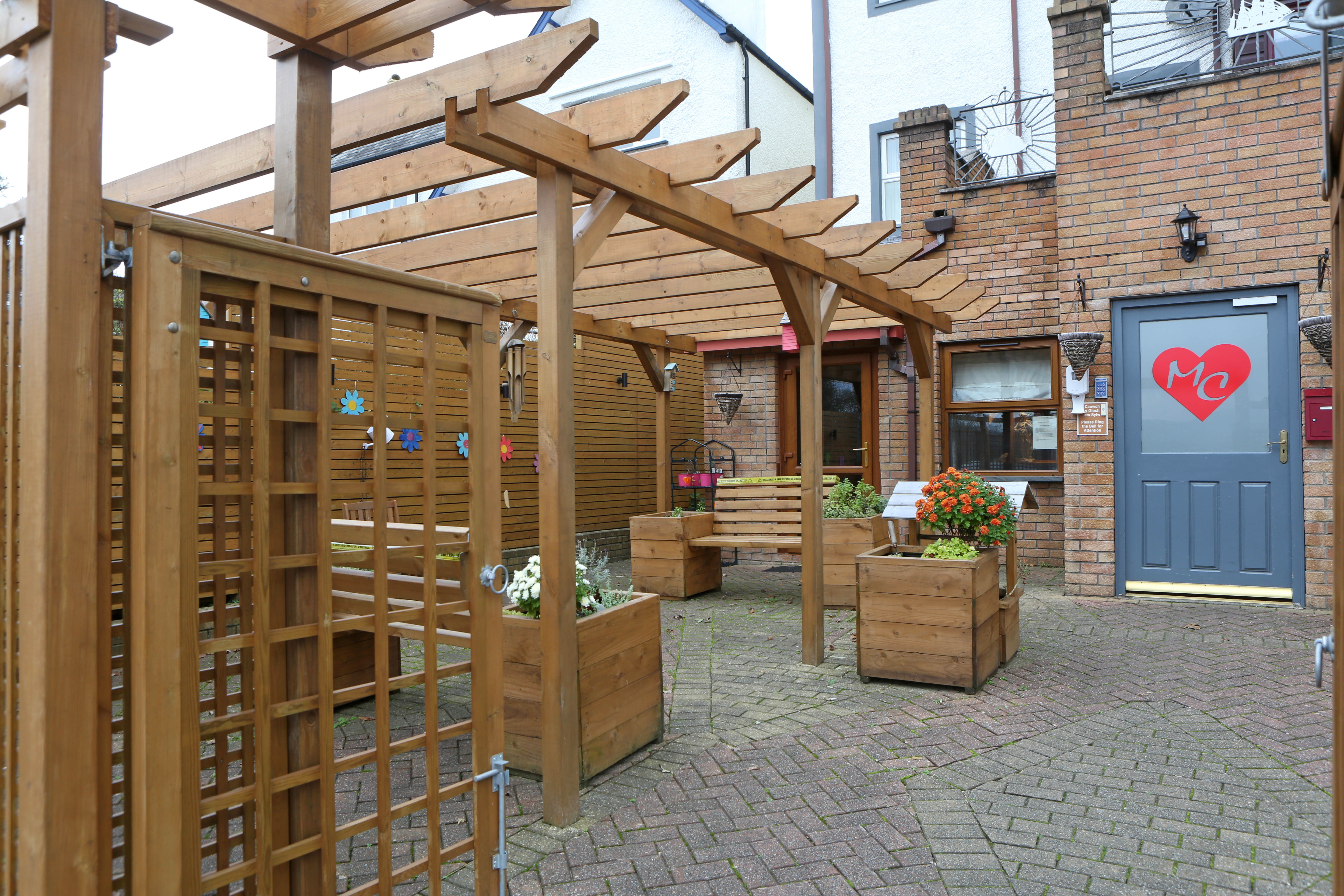 The new garden at the Meddyg Care home in Porthmadog